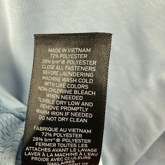 Rhone Pullover Shirt Mens Small Light Blue Snap Mock Neck Performance Athletic - Picture 11 of 15